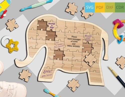 libro-de-visitas-con-rompecabezas-de-elefantes-para-baby-shower-creativo-digital Libro De Visitas Con Rompecabezas De Elefantes Para Baby Shower Creativo Digital